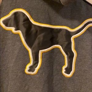 VS PINK PULLOVER HOODIE WITH FLEECE